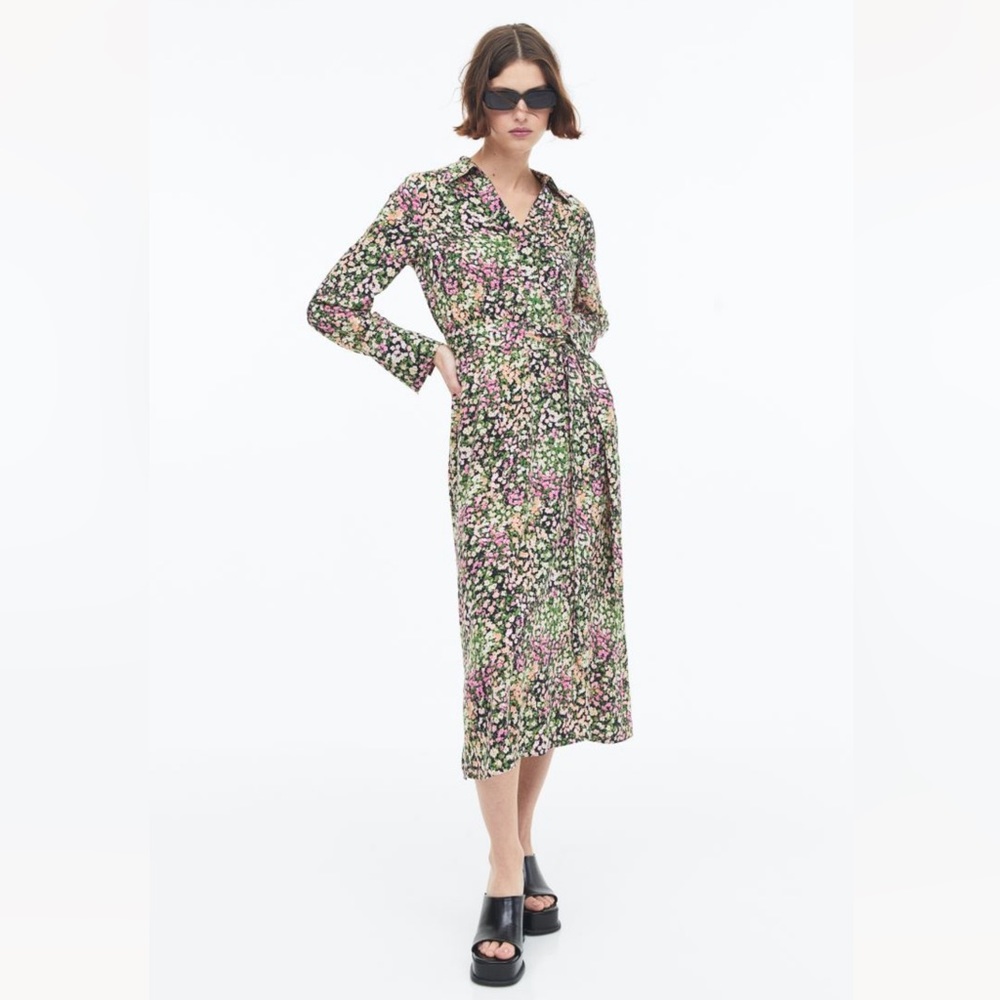 H&M Tie belt shirt dress